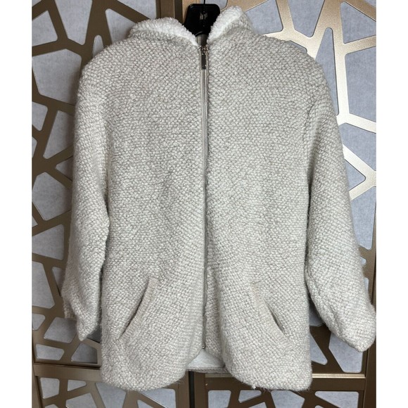 Zara Knitwear Outerwear Bucle Sweater Hoodie Jacket Sherpa Oversized 11-12 Girls